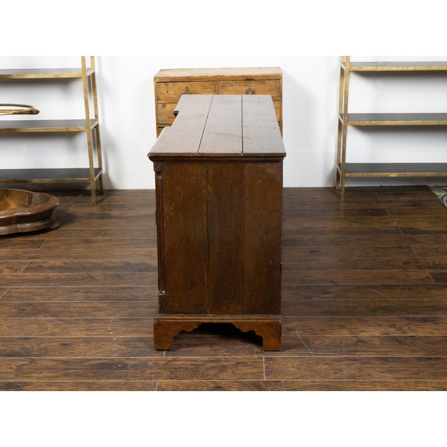 English Georgian Period 1800s Oak Dresser Base with Five Drawers and Two Doors For Sale In Atlanta - Image 6 of 12