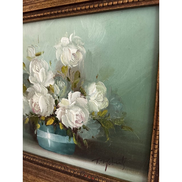 Vintage Signed Floral Still Life Painting in Gilt Frame For Sale In Louisville - Image 6 of 13