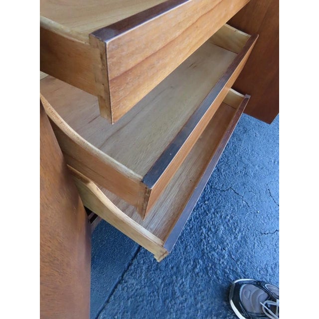 Brown Broyhill Brasilia Two Part Room Divider Wall Unit Shelf 6397 For Sale - Image 8 of 17