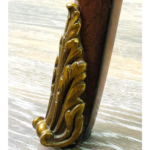 Ralph Lauren “Cannes” French Mahogany & Brass Side Table For Sale - Image 9 of 12