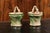 French 19th Century Green and Yellow Glazed Pottery Hanging Planters - A Pair For Sale - Image 9 of 13