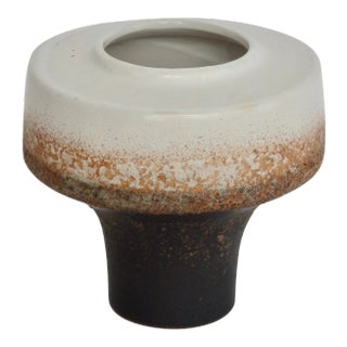 Volcanic Glazed Studio Pottery Vessel, Style of Gertrud and Otto Natzler For Sale