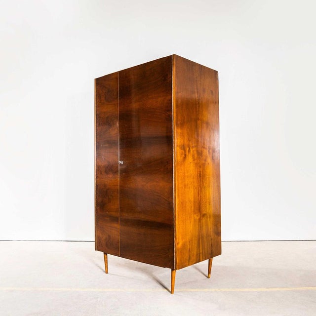 Wood Vintage Wardrobe in Dark Rich Walnut, 1970s For Sale - Image 7 of 12