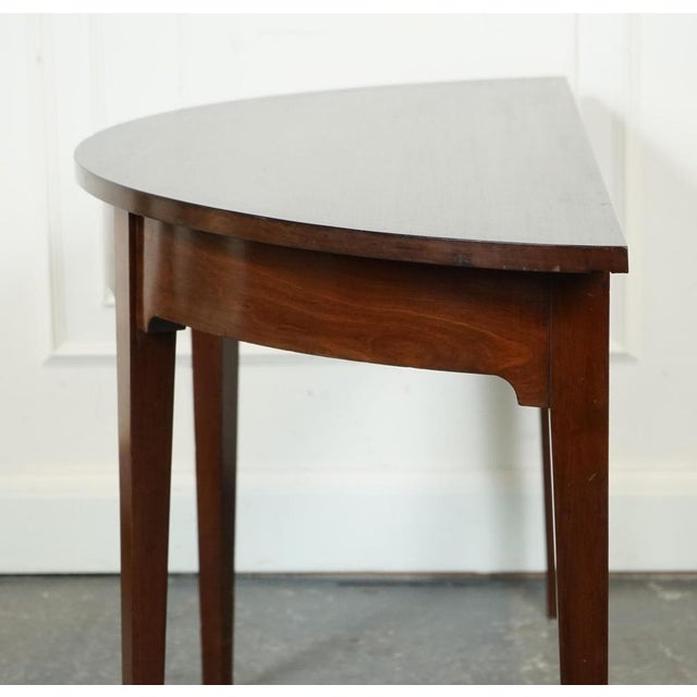 George III Demi Lune Hall Side End Table, 1800s For Sale - Image 9 of 15