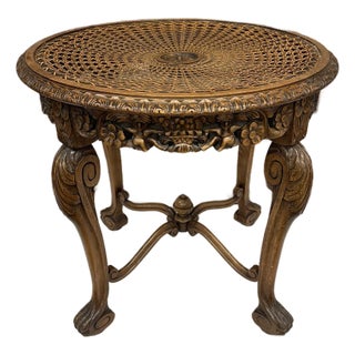 Mid 20th Century French Louis XV Carved Side Table For Sale
