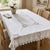 Victorian Vintage Battenburg Lace Tablecloth & 12 Napkins Set, 100” X 63”, Formal Dining | Holiday Table For Sale - Image 3 of 12