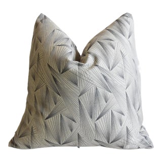 Contemporary Modern Abstract Feather/Down Pillow 23” Square For Sale