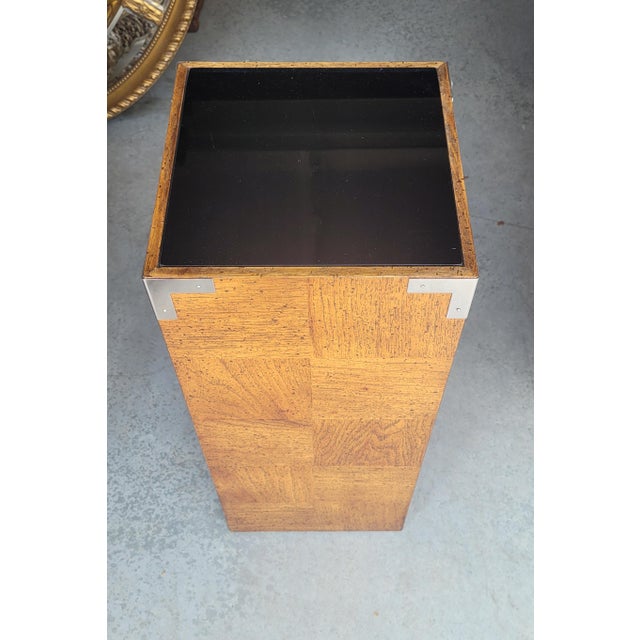 Milo Baughman Vintage 1970 Milo Baughman Style Pedestal For Sale - Image 4 of 5