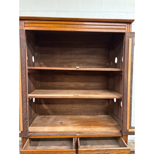 Early 20th Century Antique Victorian Early American Pie Safe Kitchen Cupboard Cabinet Pantry For Sale - Image 5 of 15