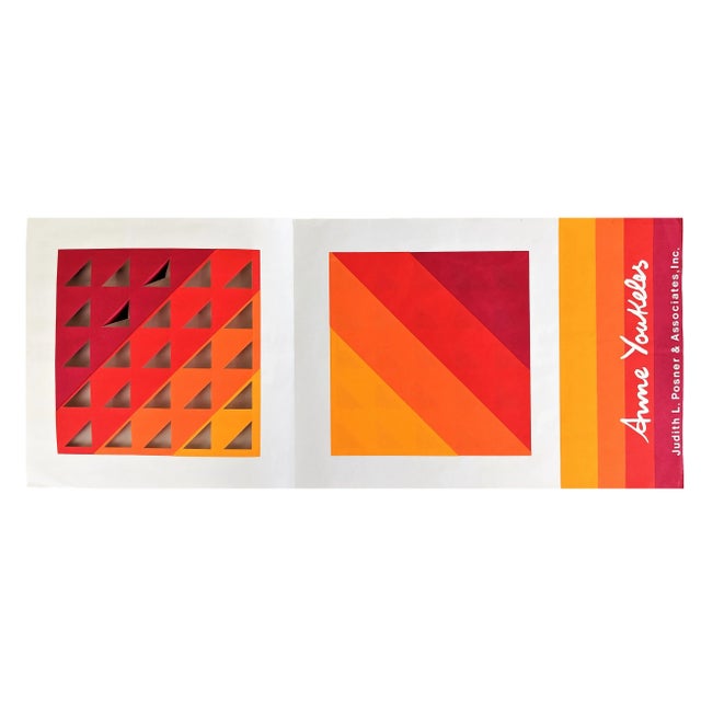 1970s Vintage Anne Youkeles Op Art Pencil Signed Poster Print For Sale In Miami - Image 6 of 13