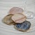 Agate Marble Glass Coaster w/ Gold Rim- Brown Tone - Set Of Four This elegant agate coaster set of four comes in varying...