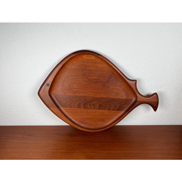 Mid-Century Modern Danish Fish Shaped Teak Plate Bowl from Digsmed, 1960s For Sale - Image 12 of 18