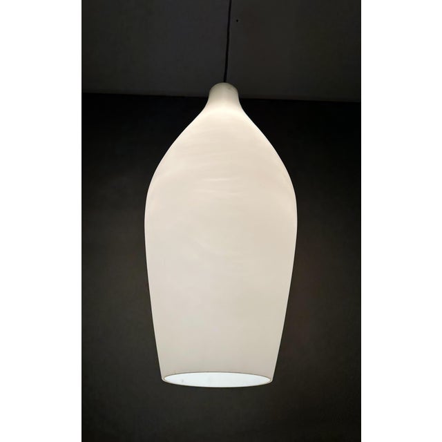 White Vintage Pendant Light from Peill & Putzler, 1970s For Sale - Image 8 of 12