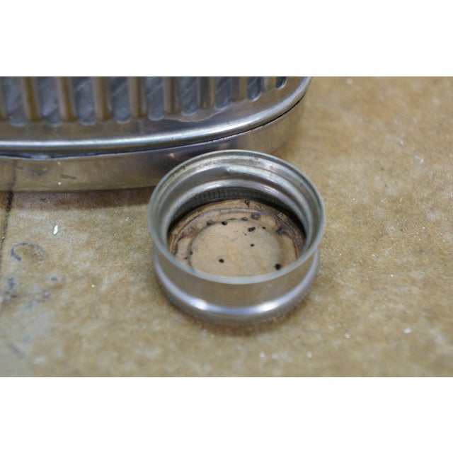 Antique Art Deco Glass & Chrome Plated Caged Hip Pocket Flask Luxury Barware For Sale - Image 14 of 16