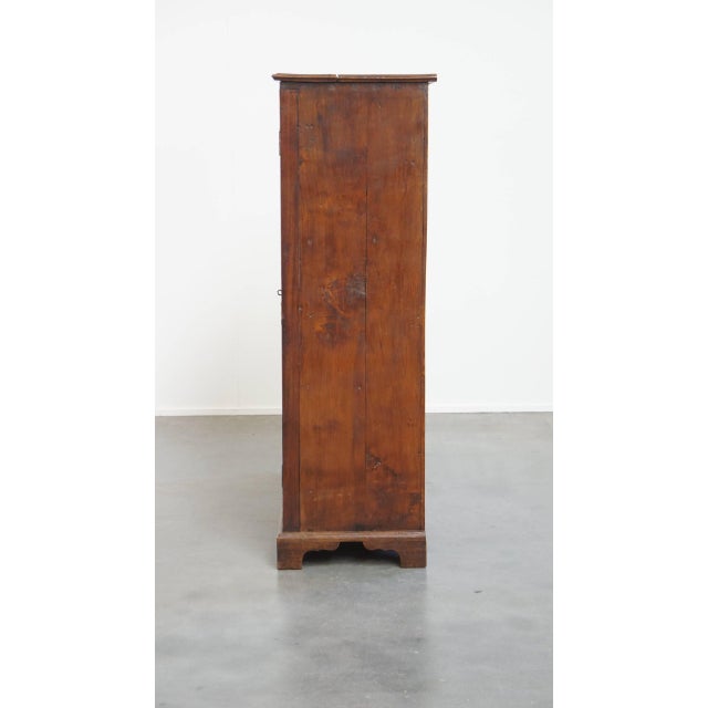 Antique English 2-Door Cupboard with Intarsia Marquetry, 18th Century For Sale - Image 5 of 14