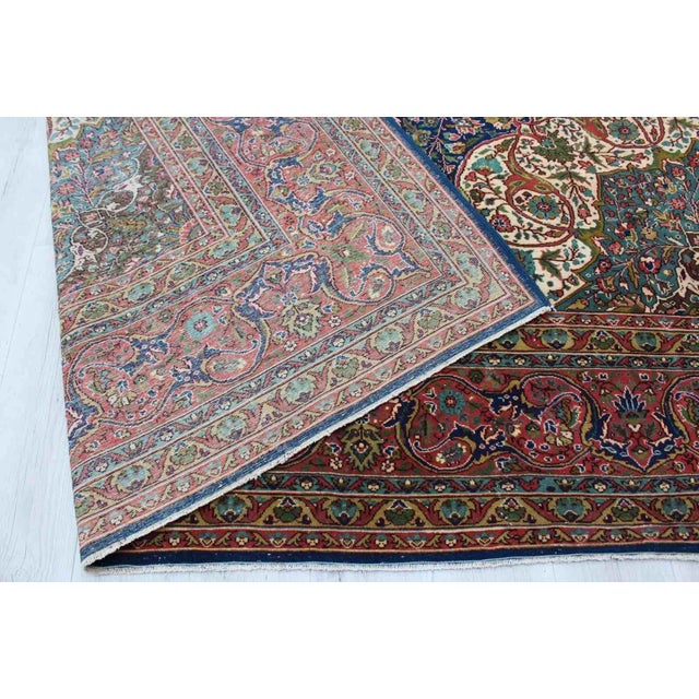Large Vintage Turkish Area Rug - 111.5"x 143" For Sale - Image 12 of 13