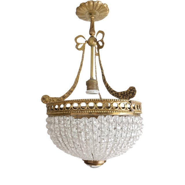 Bohemian Empire Chandelier, 1920s For Sale