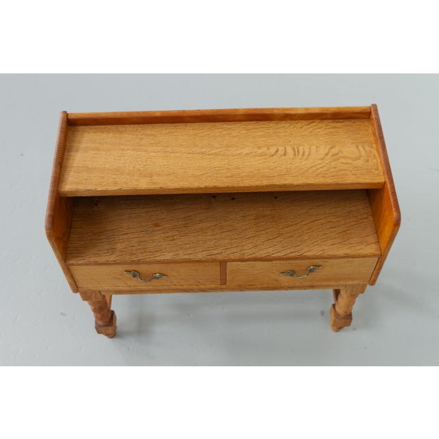 Brutalist Danish Oak Bedside Table, 1970s For Sale - Image 17 of 18