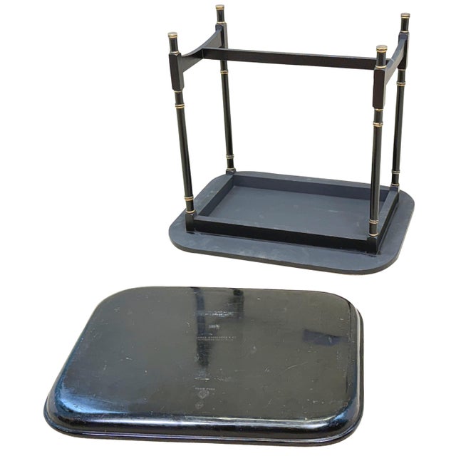 Antique Papier Mache Tray on Stand, 1875 For Sale - Image 12 of 16