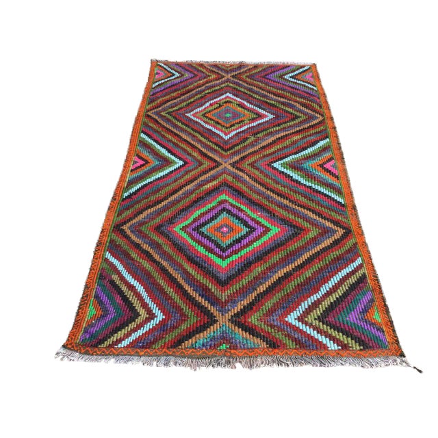 VIntage Turkish Kilim Rug - 71" X 38" For Sale