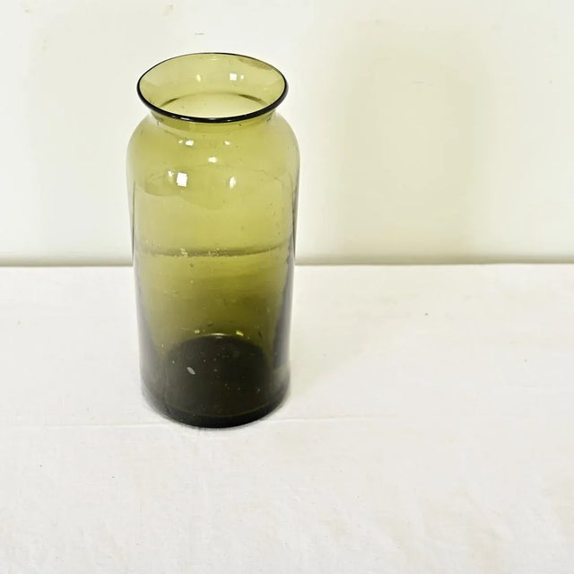 Rustic European French 18th Century Green Glass Picking Jar For Sale - Image 3 of 9