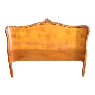 Louis XV Style Walnut Headboard/Double For Sale