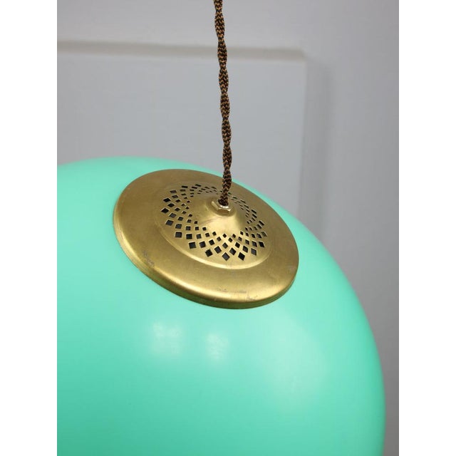 Mid-Century Italian Brass and Acrylic Glass Pendant Lamp For Sale - Image 5 of 18