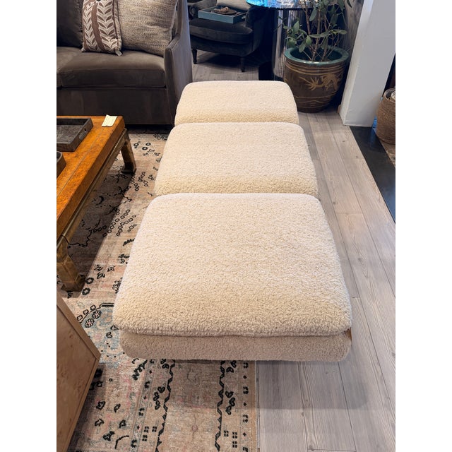 Three Seat Boucle Bench For Sale In Los Angeles - Image 6 of 6