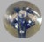 Vintage Paperweight Blue and Clear Art Glass Marked (W.P.A). Good condition, measuring 2.5'' x 3 1/4'' Please view photos...