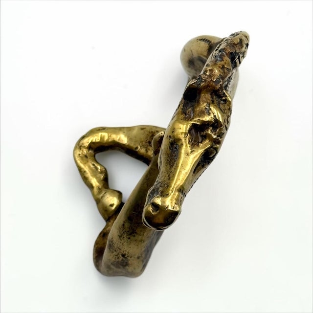Metal 20th Century Italian Brass Horse Sculpture and Bookend, 1960s For Sale - Image 7 of 14