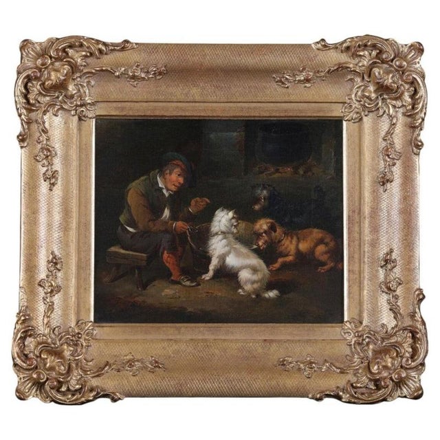 Gold Paul Jones, Victorian Sporting of Dogs, 19th Century, Oil on Canvas For Sale - Image 8 of 8