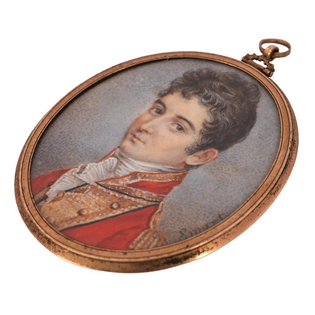 Late 18th Century Antique Miniature Young Man Military Officer Portrait Painting John Smart, 1780 For Sale - Image 5 of 7