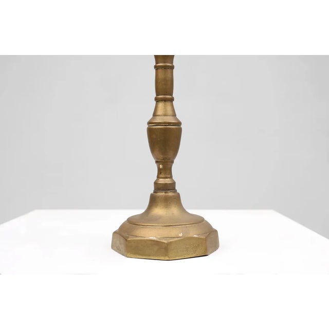 Gold Antique French Candlestick in Bronze, 1890s For Sale - Image 8 of 11