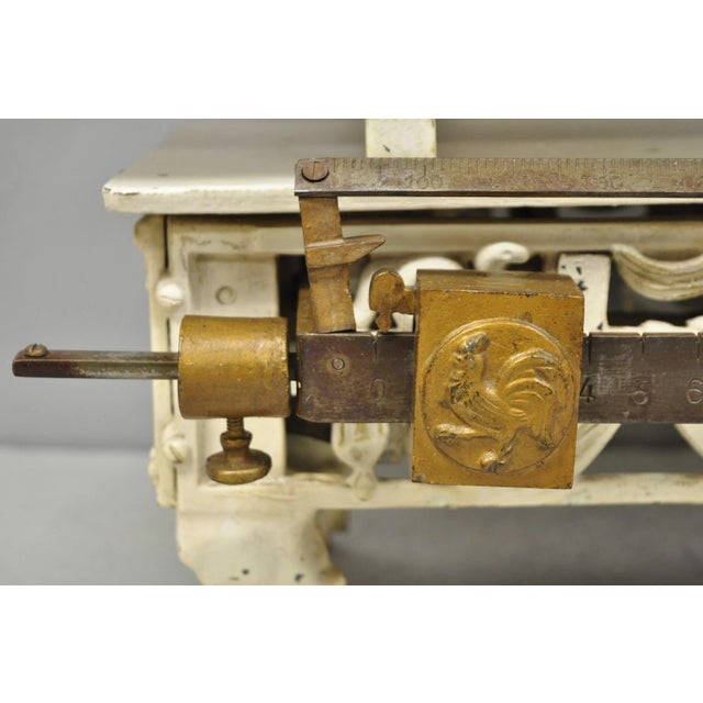 Antique Putzeys & Melot Liège Belgium Neoclassical Style Cast Iron Baby Scale For Sale - Image 17 of 18