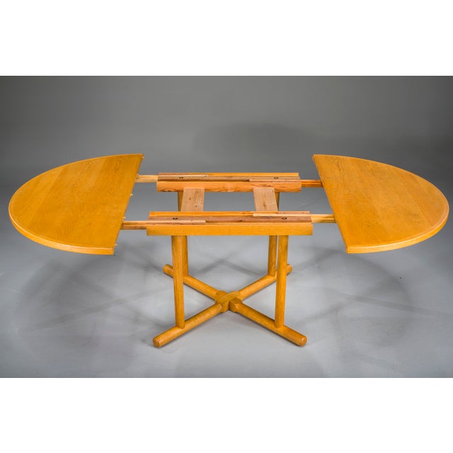 Danish Extendable Oak Dining Table by Kurt Østervig for Jason Møbler, 1950s For Sale - Image 13 of 18