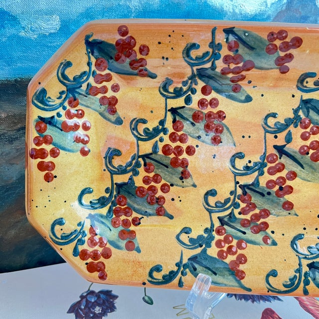Late 20th Century F F Griffi Corsica Terracotta Rectangular 14" Platter For Sale - Image 5 of 9