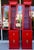 Thomasville Pair of Vibrant Red & Aubergine Spanish Revival Style Curios For Sale - Image 4 of 9