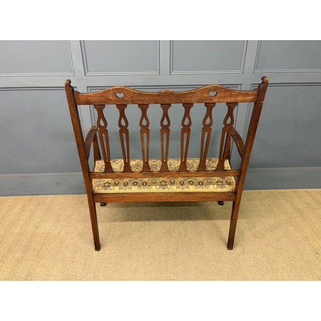 Arts and Crafts Oak Salon Suite, 1900s, Set of 5 For Sale - Image 17 of 18