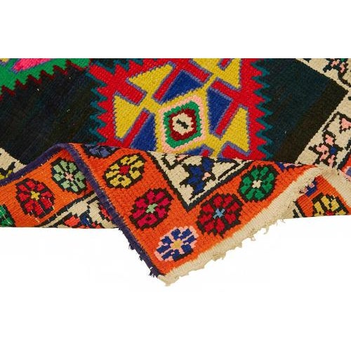 Multicolor Bohemian Runner Rug For Sale - Image 6 of 7