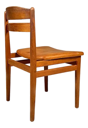 Set of Mid-Century Modern Danish Chairs in Teak and Cognac Leather, 1960s