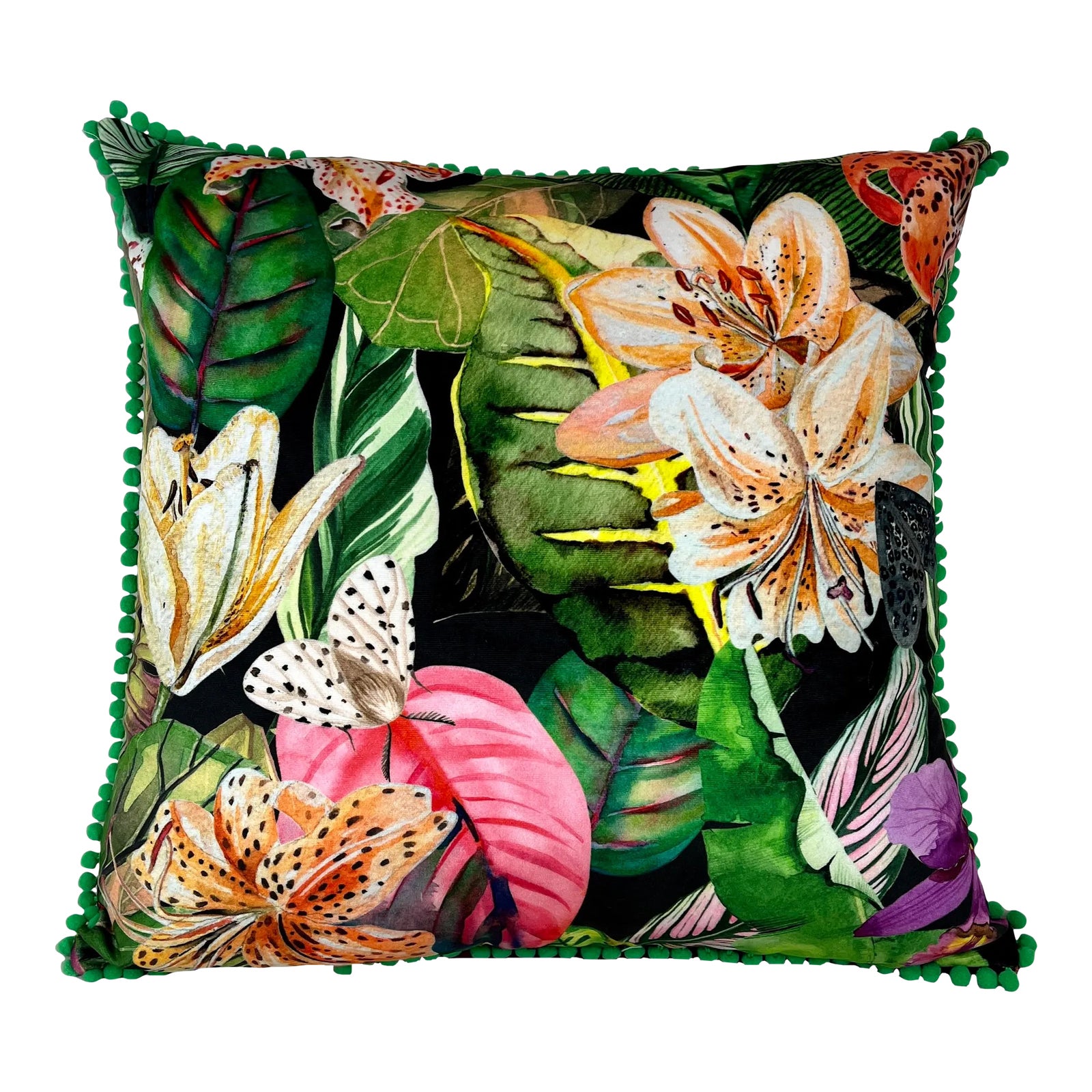 Photo inspiration: Brilliant Tropical Artistry Reference: 20 Square Decorative Throw Pillow With A Brilliant Tropical Pattern