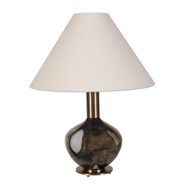 Metal Montagu Dark Brown Table Lamp For Sale - Image 7 of 8