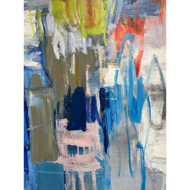 Wood Contemporary Abstract Original Oil Painting For Sale - Image 7 of 12