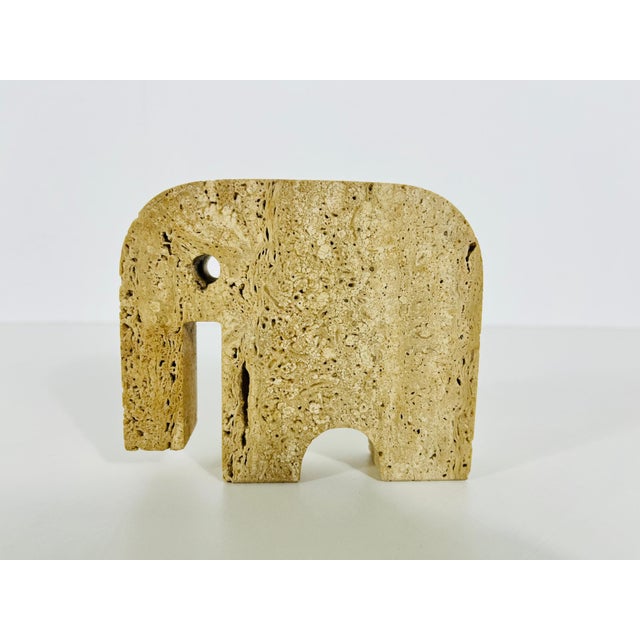 Italian Travertine Sculpture Elephant by Fratelli Mannelli, Italy, 1970s For Sale - Image 6 of 10