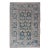 Blue and Cream Turkish Oushak Rug Vintage With All-Over Motif Design 3'11"x6'3" For Sale