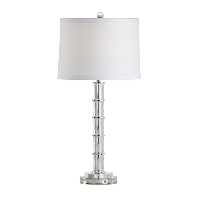 Chelsea House Inc Chelsea House Bamboo Crystal Lamp For Sale - Image 4 of 4