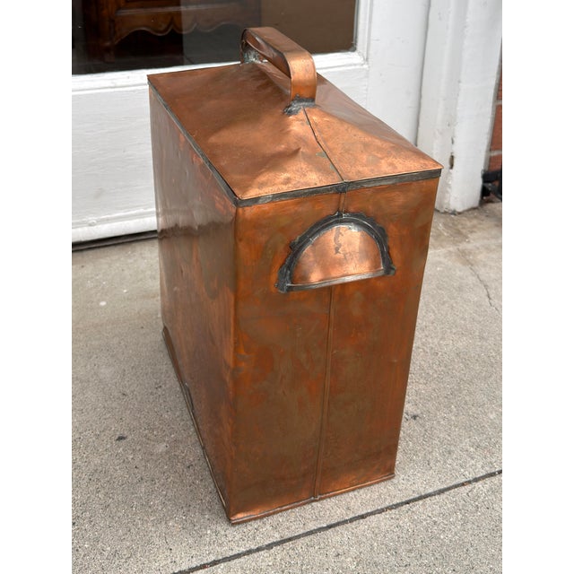 Copper Antique Copper Water Boiler Box For Sale - Image 8 of 8