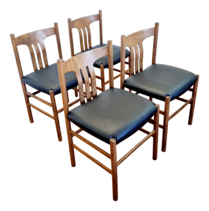 Mid-Century Modern Scandinavian Dining Chairs, 1960s, Set of 4
