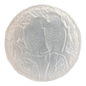 1920s Art Deco Consolidated Glass Lovebirds Frosted Glass Jar