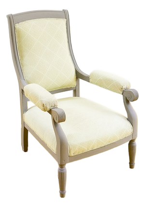 Vintage Armchair with Light Fabric